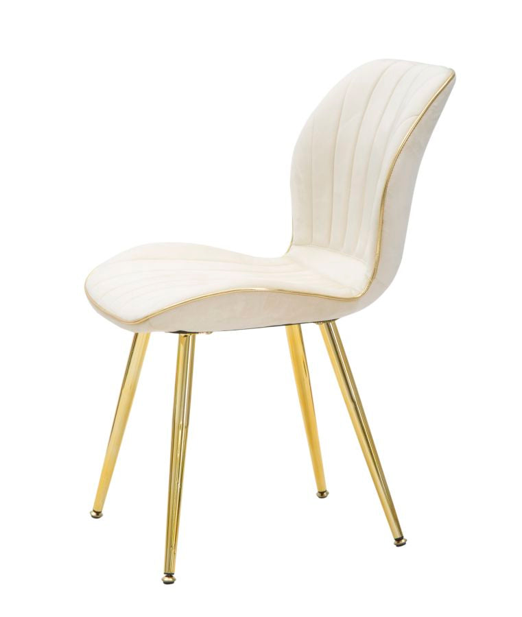 Stolica Paris space krem-zlata set 2 cm 46x58x77