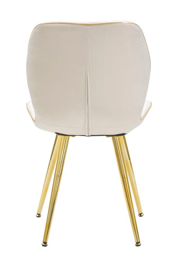 Stolica Paris space krem-zlata set 2 cm 46x58x77