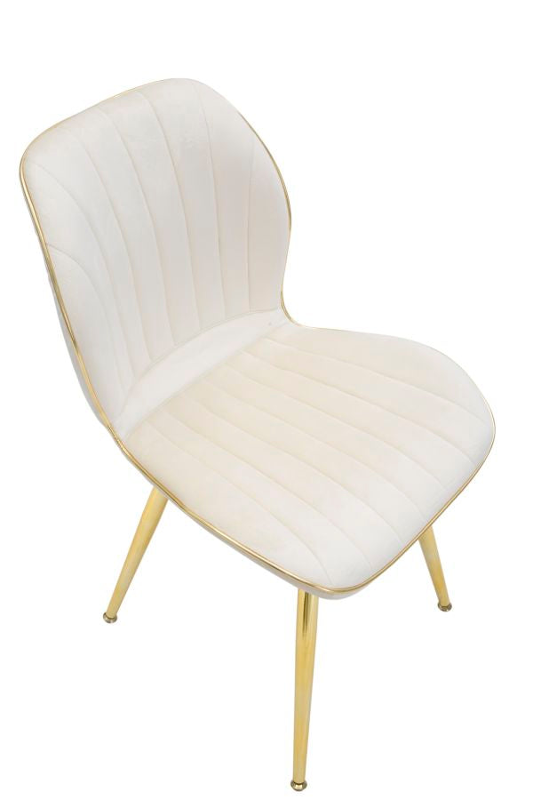 Stolica Paris space krem-zlata set 2 cm 46x58x77