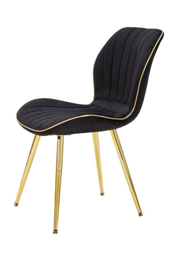 Stolica Paris space crna-zlata, set 2 kom, 46 x 58 x 77 cm
