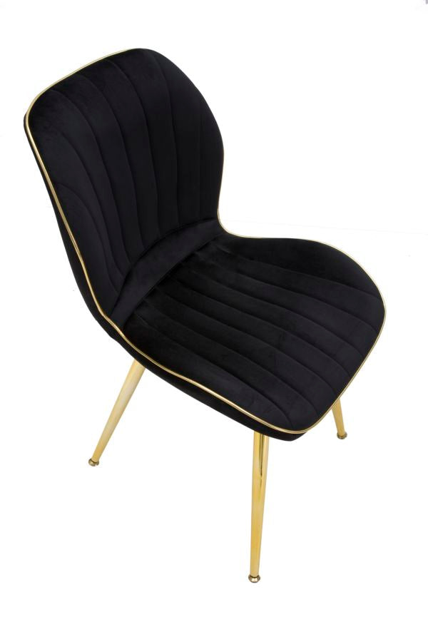 Stolica Paris space crna-zlata, set 2 kom, 46 x 58 x 77 cm