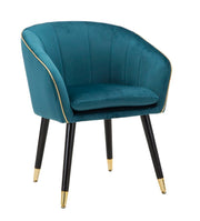Fotelja Paris teal-gold cm 62x58x78