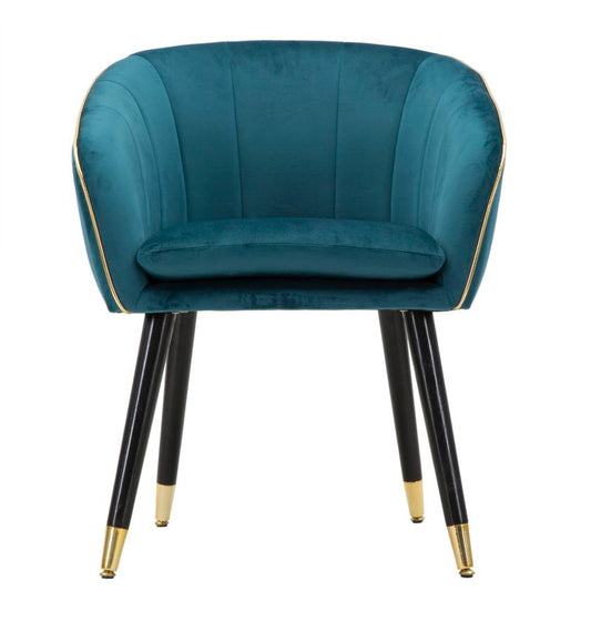 Fotelja Paris teal-gold cm 62x58x78