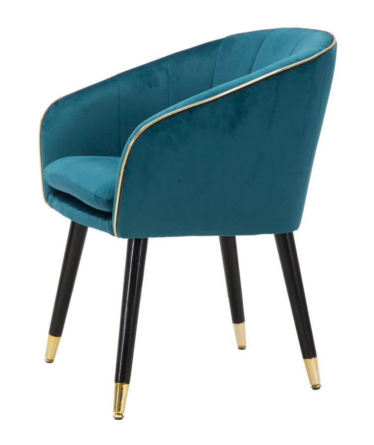 Fotelja Paris teal-gold cm 62x58x78
