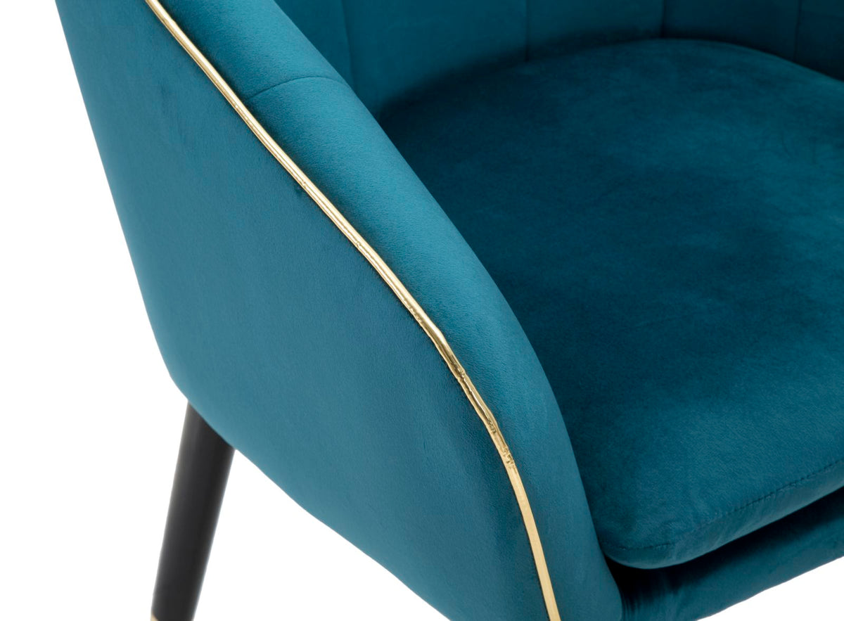Fotelja Paris teal-gold cm 62x58x78