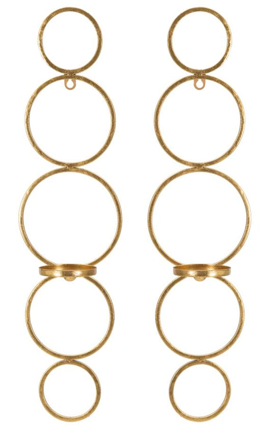 Zidni svijećnjak okrugli set 2 kom cm 14x10,5x58,5