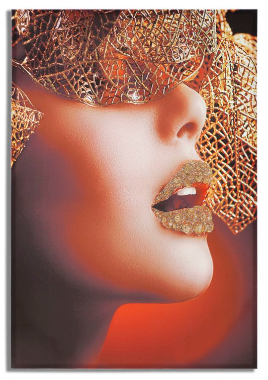 Slika žensko lice s listom cm 80x3,8x120