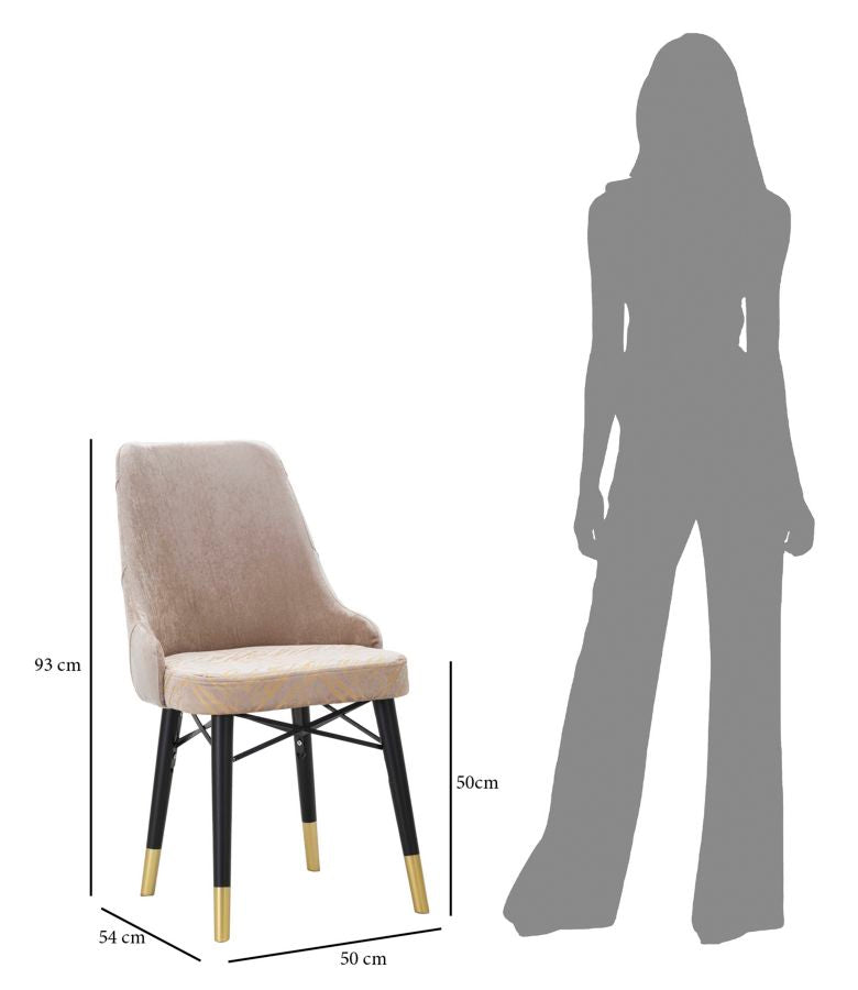 Set stolica 2 kom Venus grey cm 50x54x93