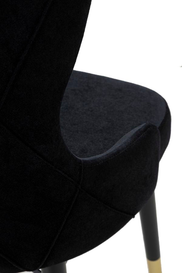 Garnitura stolica Kelebek crne 2kom cm 52x60x95