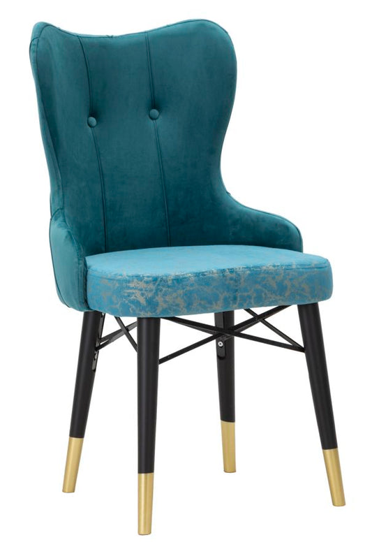 Garnitura stolica Kelebek teal 2 kom cm 52x60x95