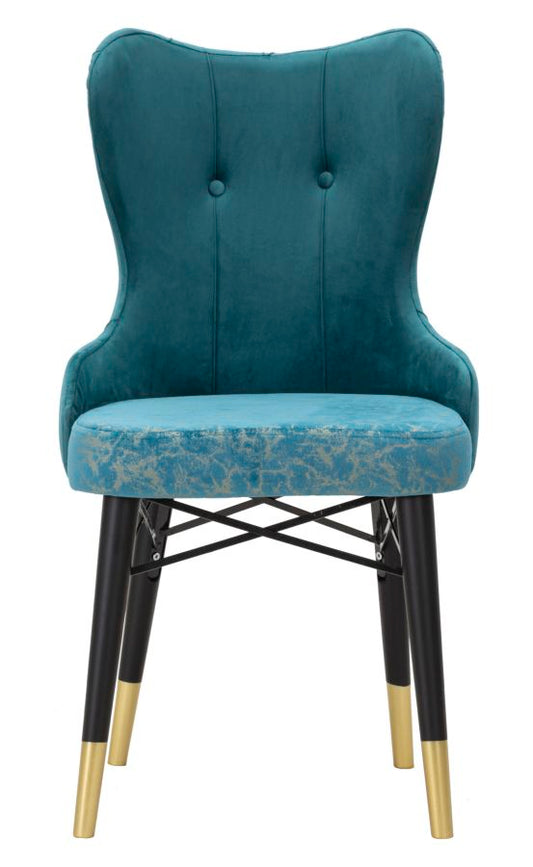 Garnitura stolica Kelebek teal 2 kom cm 52x60x95