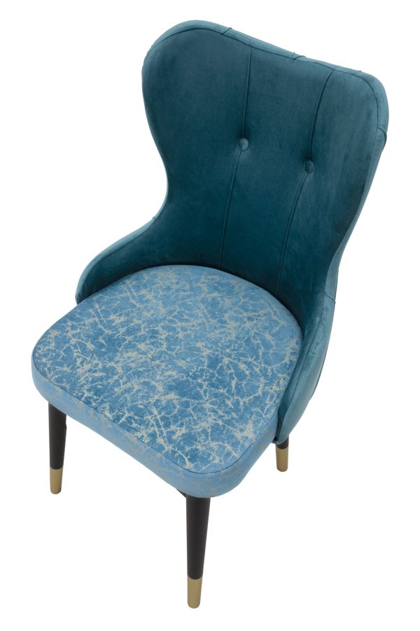 Garnitura stolica Kelebek teal 2 kom cm 52x60x95