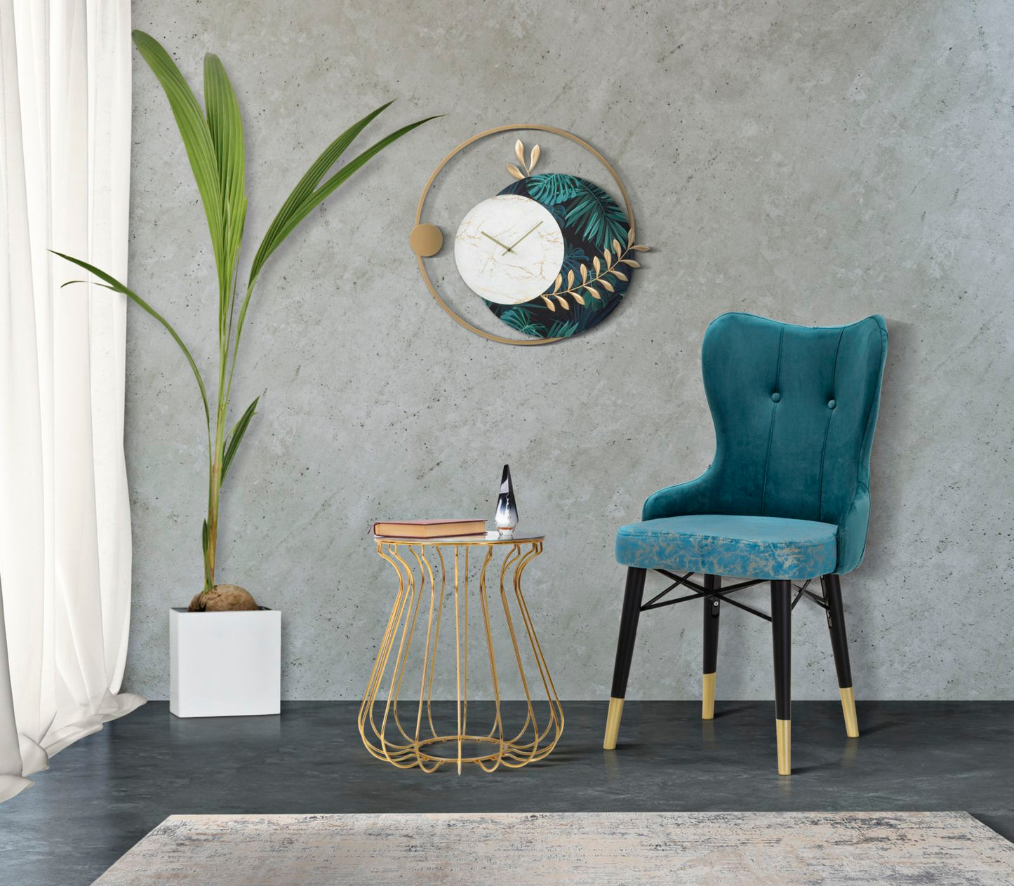 Garnitura stolica Kelebek teal 2 kom cm 52x60x95