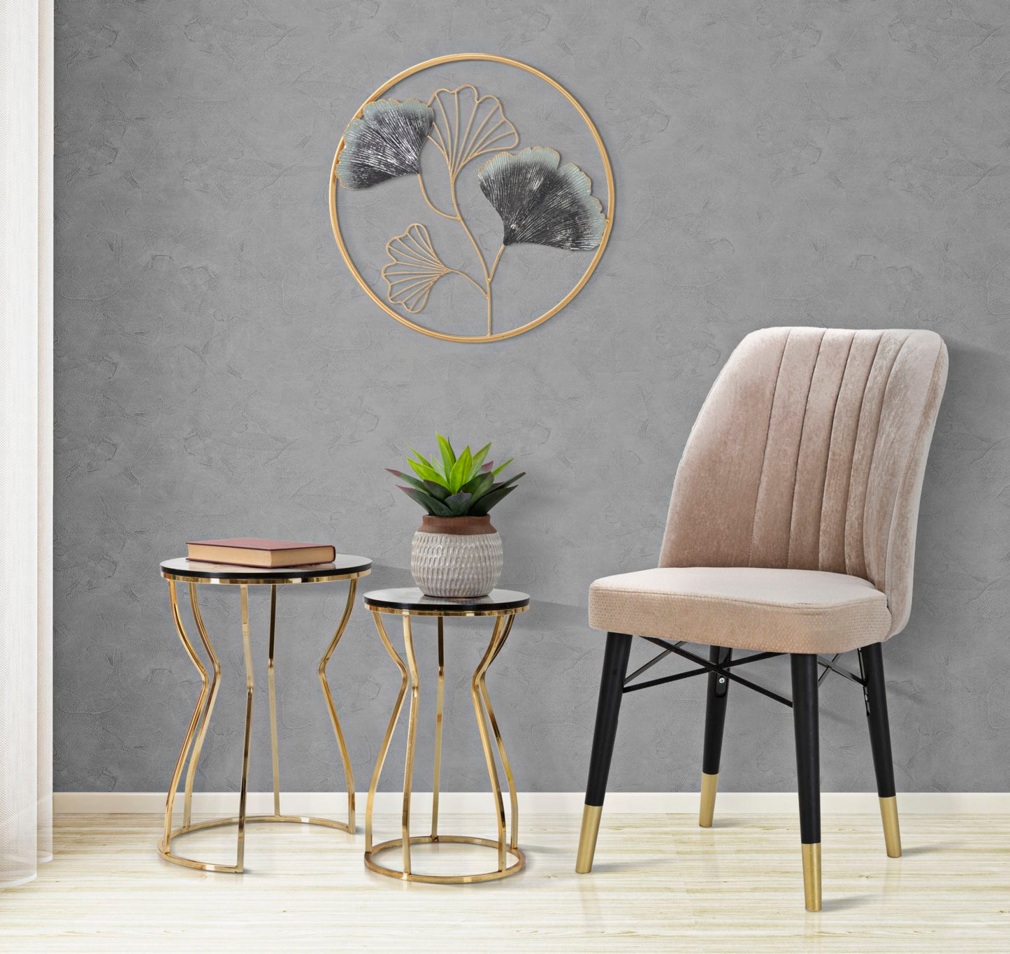 Garnitura stolica Bella grey 2 kom cm 50x49x92,5
