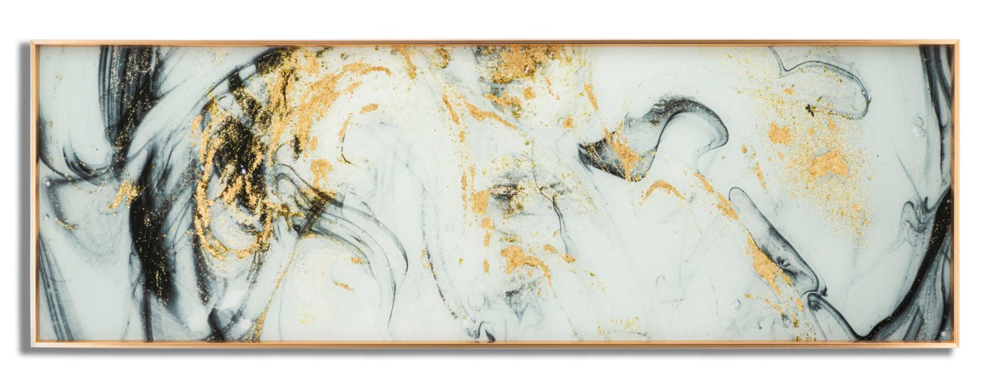 Stakleni zidni panel s okvirom long ghost cm 120x3,5x40