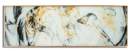 Stakleni zidni panel s okvirom long ghost cm 120x3,5x40