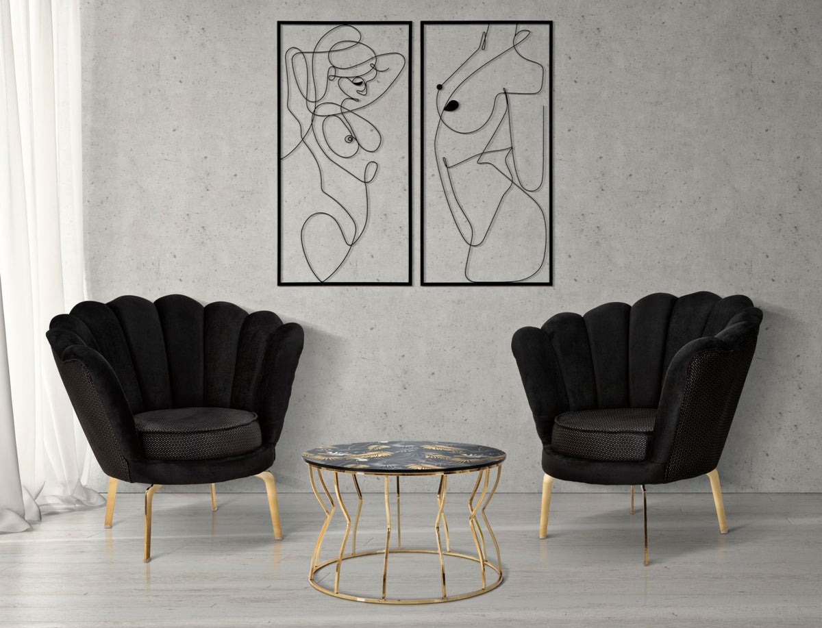 Fotelja Vienna plus crna cm 83x76x78