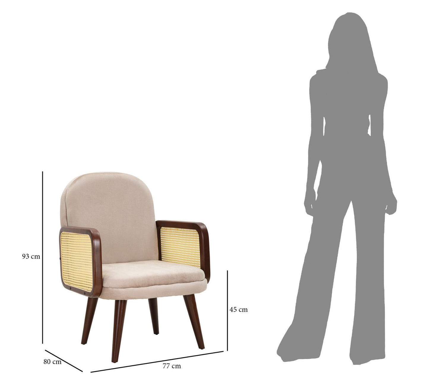 Fotelja Austria cm 77x80x93