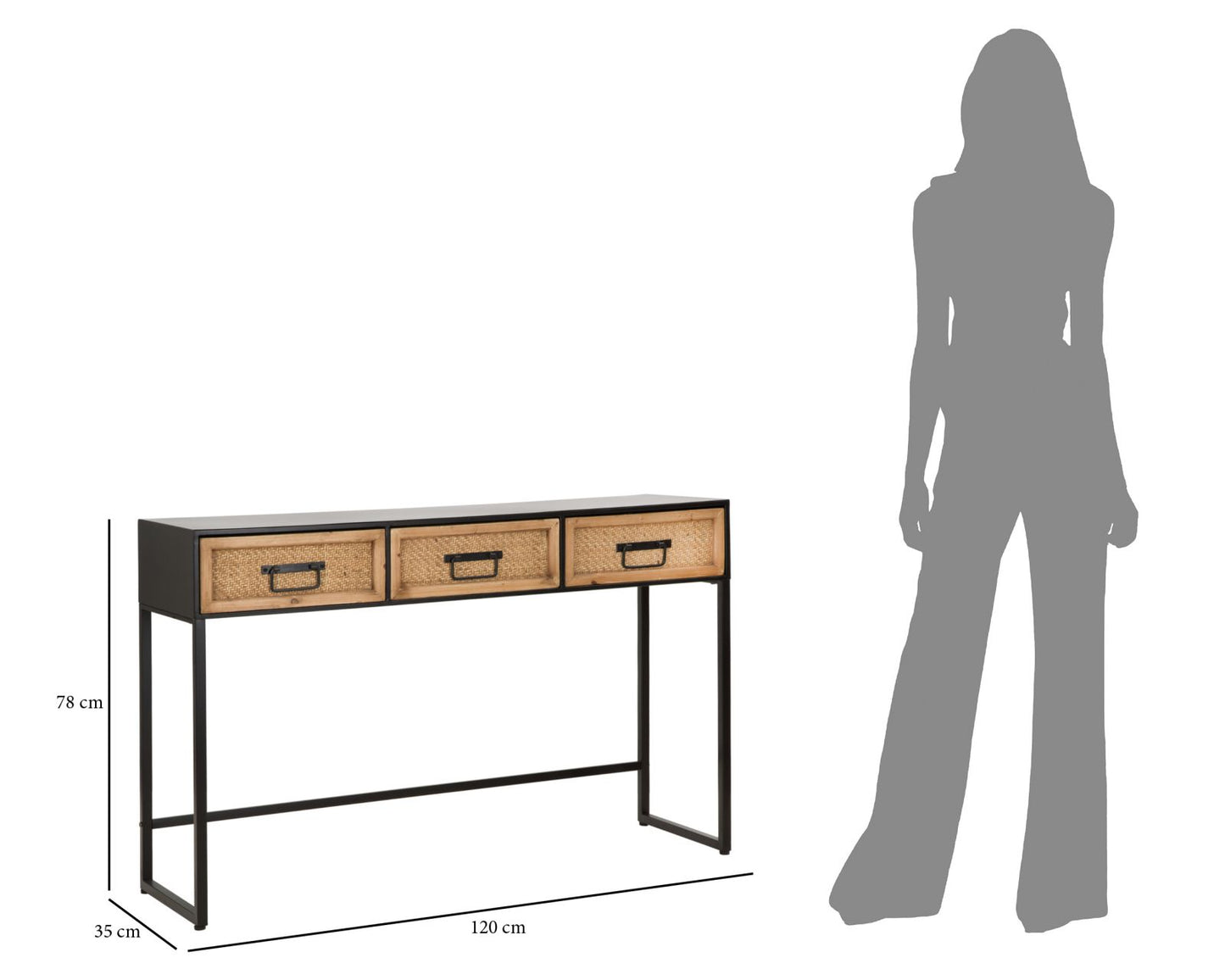 Komoda KELSEY 78x120x35 cm