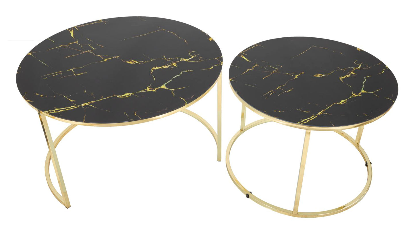 Stolić jednostavan set 2 kom cm ø 75x48-60x43