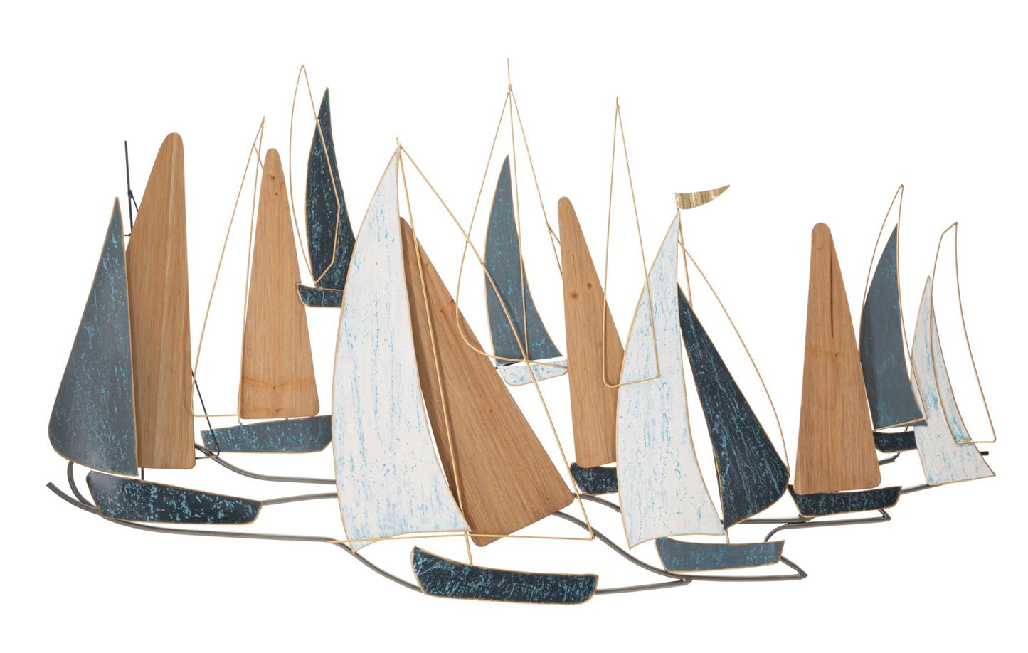 Zidna dekoracija Dark Regata 132x3,8x76,8 cm