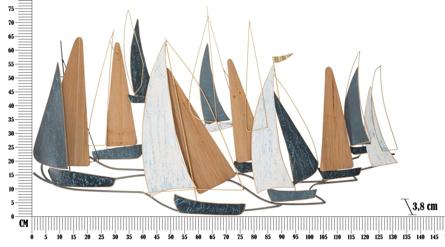 Zidna dekoracija Dark Regata 132x3,8x76,8 cm
