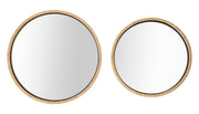 Zidna ogledala Lisboa, set od 2 kom., Ø 52 × 6–43,5 × 6 cm