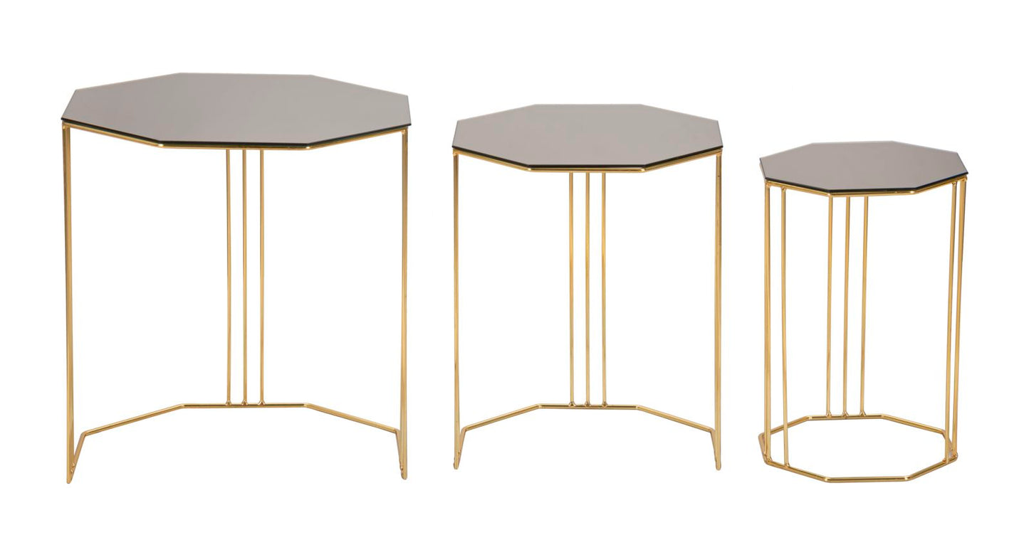 Set od 3 stolića za kavu Octagon 49,5x55, 39,5x50 i 29,5x45 cm