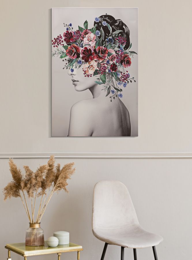 Zidna dekoracija Lady Flower 80x2,8x120 cm