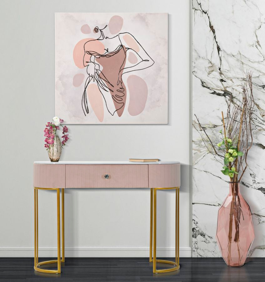 Konzola montpellier ružičasta 100x40x75 cm