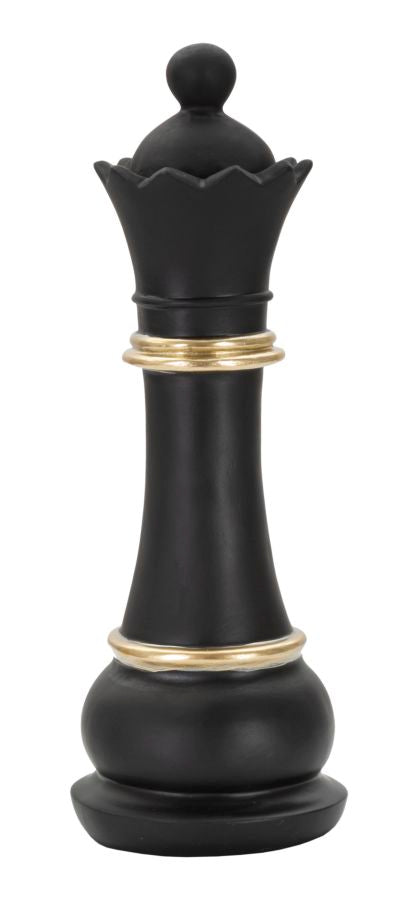 Dekoracija kraljica crno-zlatna Ø 9 × 25,5 cm