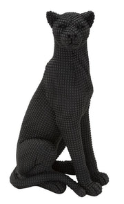Dekoracija leopard, crni, 15 × 10 × 27 cm