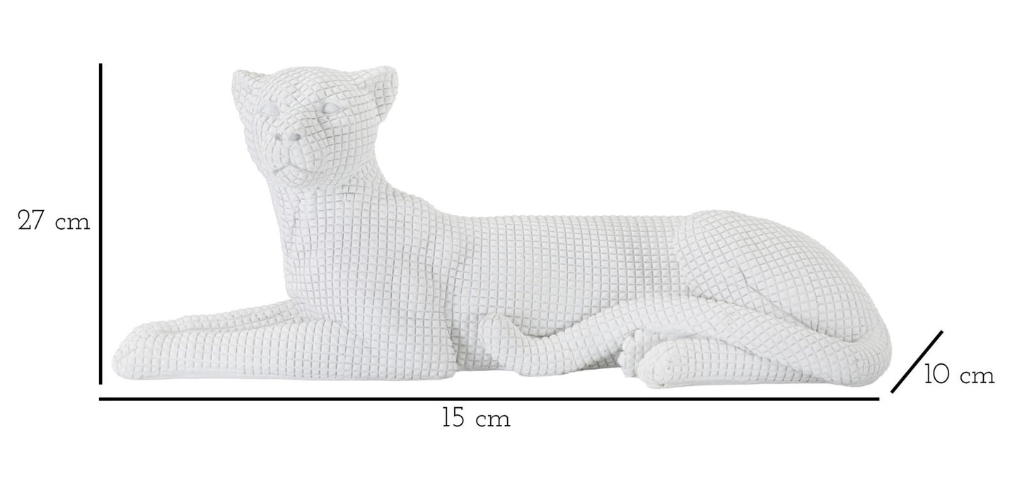 Dekoracija Leopard bijeli 38x12,5x15,3 cm