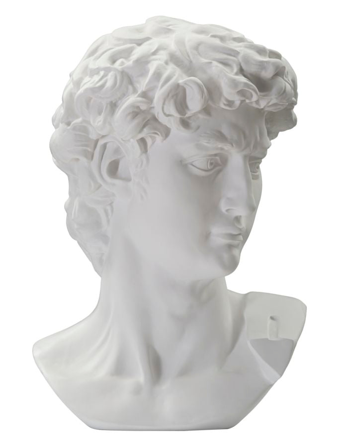 Dekoracija, velika bijela glava, 44 × 35,5 × 60 cm