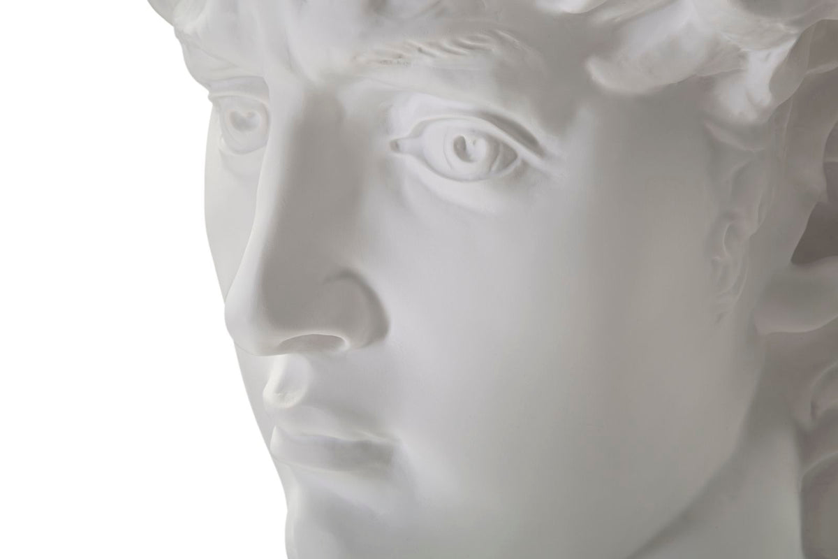 Dekoracija, velika bijela glava, 44 × 35,5 × 60 cm