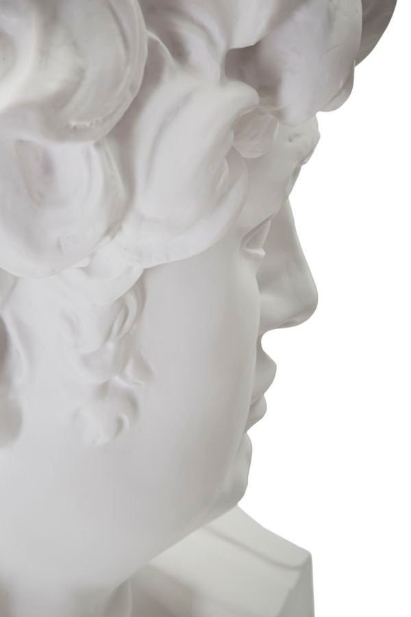 Dekoracija, velika bijela glava, 44 × 35,5 × 60 cm