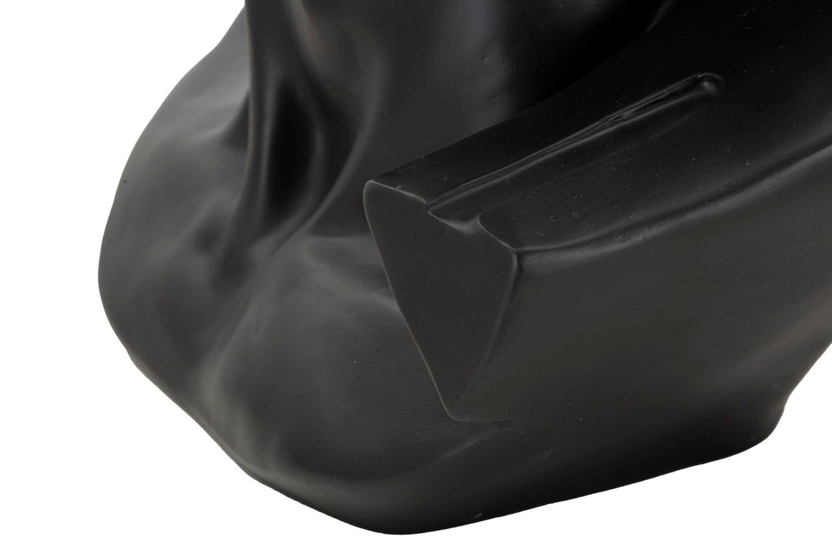 Dekoracija – velika crna glava, 44 × 35,5 × 60 cm