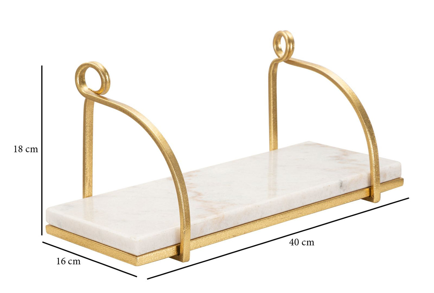 Polica ANNABELLE 18x40x16 cm