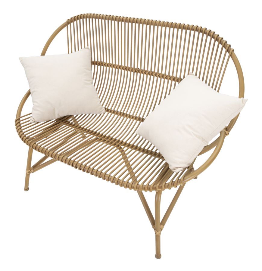Dvosjed Panama s jastucima 132x66x96,5 cm