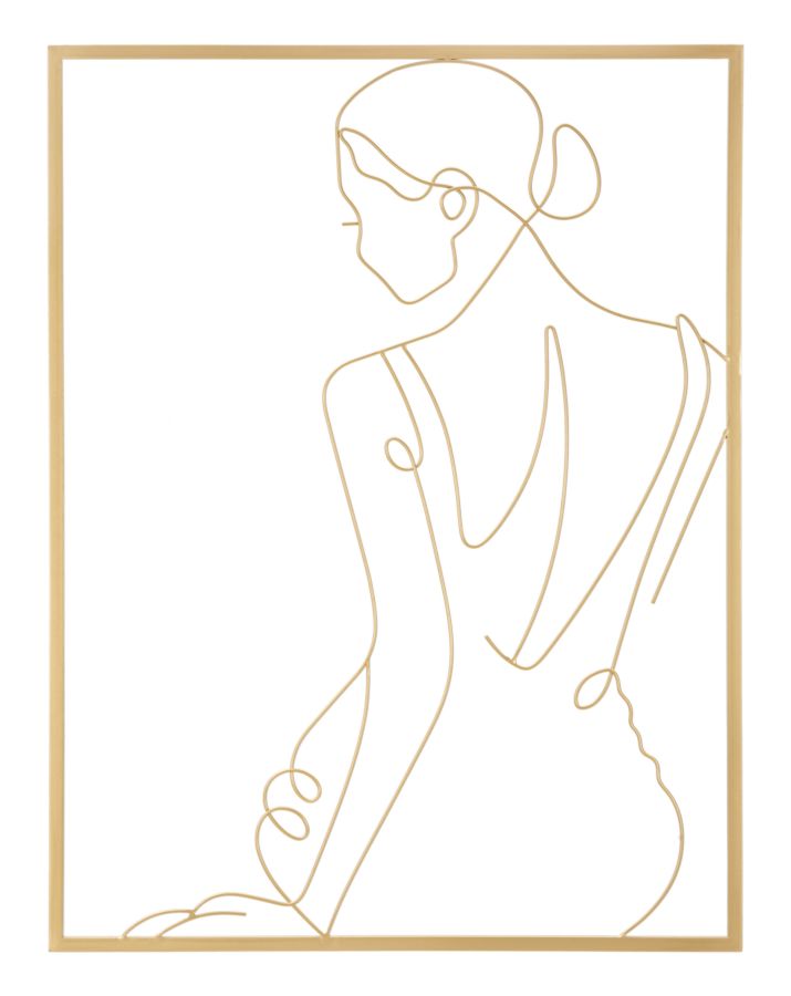 Zidna dekoracija IRON WALL PANEL GOLD WOMAN cm 60X1X80