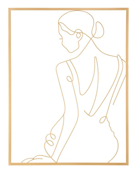 Zidna dekoracija IRON WALL PANEL GOLD WOMAN cm 60X1X80