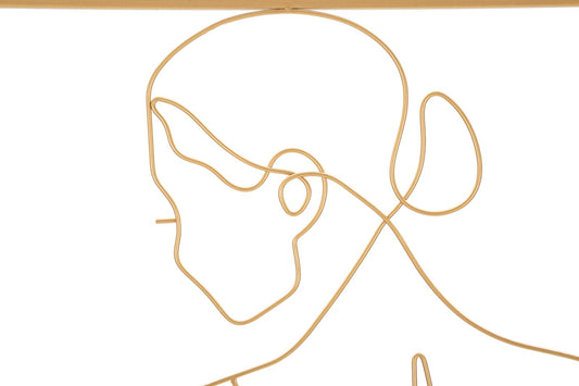Zidna dekoracija IRON WALL PANEL GOLD WOMAN cm 60X1X80