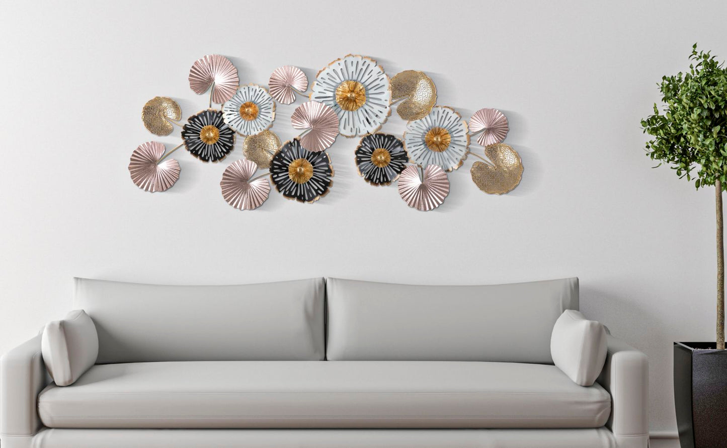 Metalni zidni panel pinky -a- cm 133,5x6,5x54,5