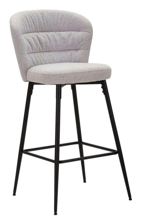 Barska stolica LOSANNA, siva, set od 2 kom., 52 × 59 × 108 cm