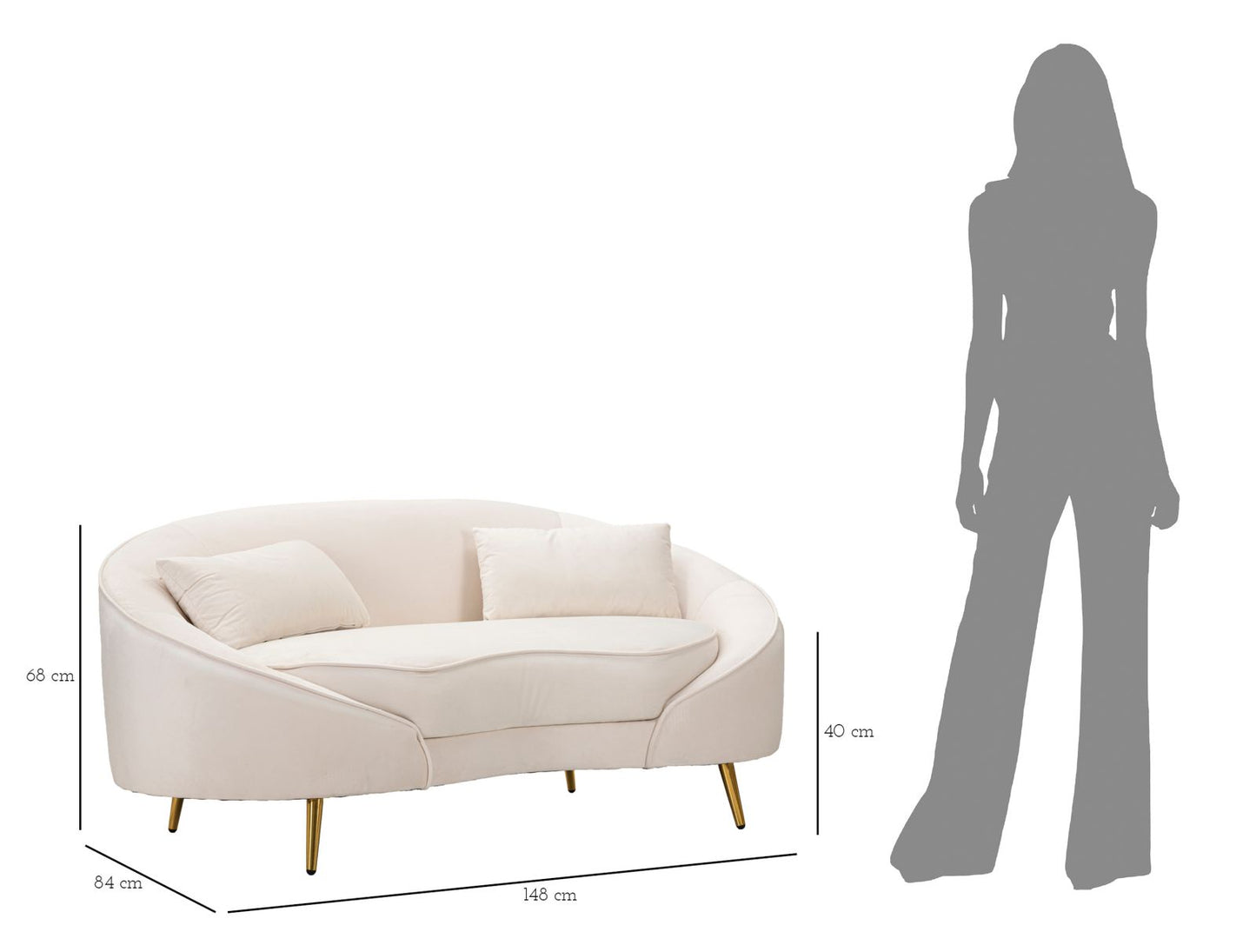 Trosjed JUNIPER 68x148x84 cm