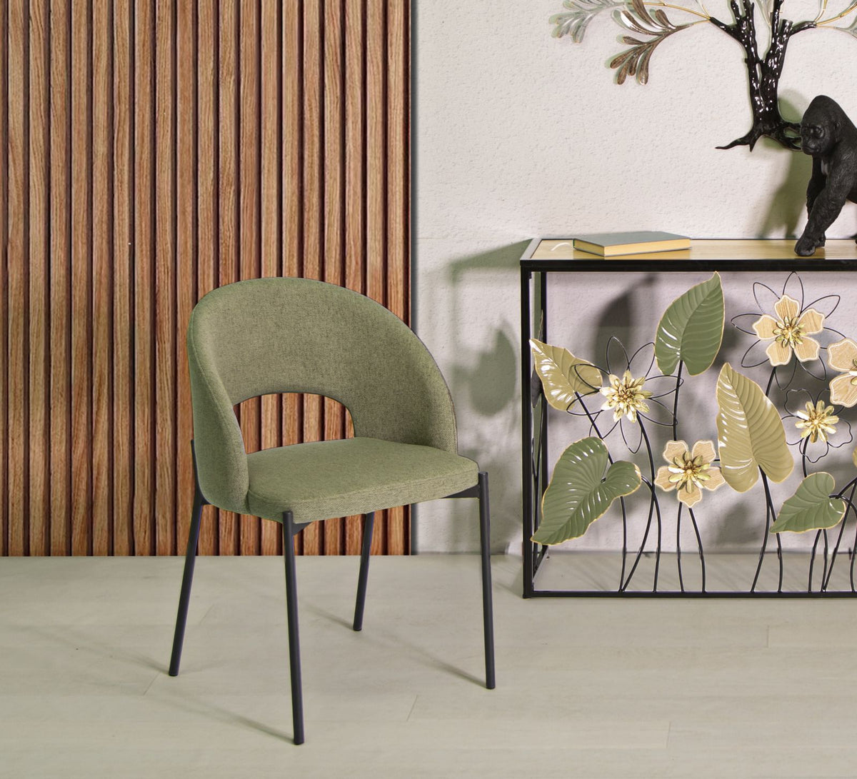Stolica HELSINKI GREEN, SET 2 kom., 51 × 53 × 80 cm