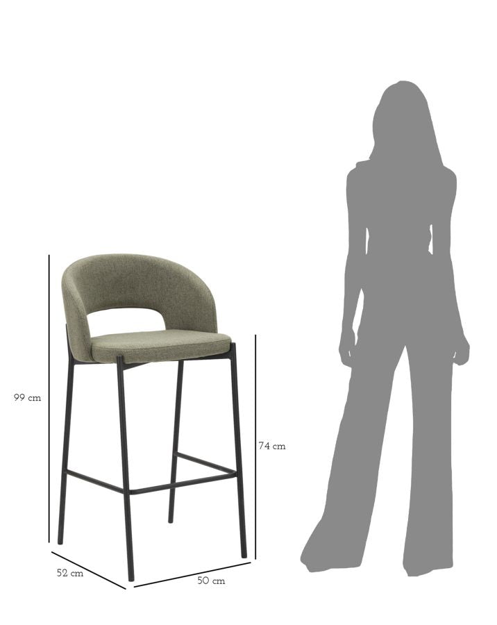 Barska stolica BAR STOOL HELSINKI SET 2 kom cm 50X52X99