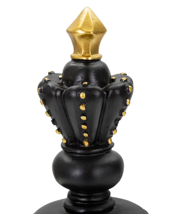 Dekoracija BLACK AND GOLD KING cm Ø 11 x 32,5