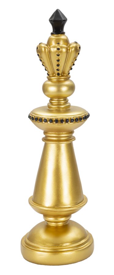 Dekoracija GOLD AND BLACK KING cm Ø 11X32,5