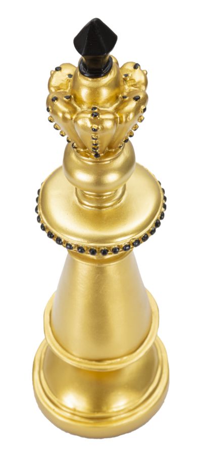 Dekoracija GOLD AND BLACK KING cm Ø 11X32,5